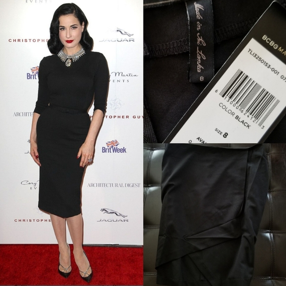 ❗Dita Von Teese Style Black Pencil Skirt Size 8❗ - Picture 1 of 4